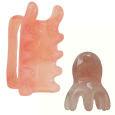 손잡이 괄사 두피 마사지 바디 문어 괄사 마사지기 흉쇄유돌근 괄사 림프, 인디안로즈세트, 1개