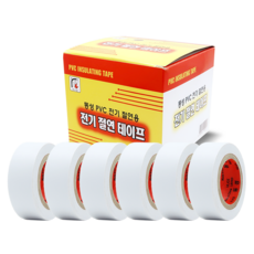 동성유니테크 동성 PVC 전기 절연 테이프 백색, 20개