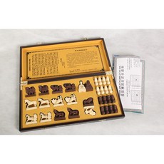 蒙古象棋 國際象棋 手工雕模 立體國際象棋 益智玩具, 1個, 黃色