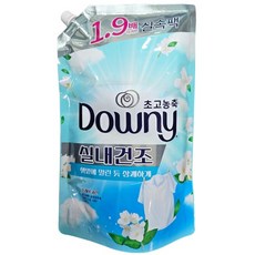 다우니 실내건조 초고농축 섬유유연제 프레시 클린 자스민향 리필, 1.35L, 1개