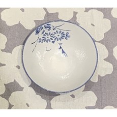 日本製 高腳拉麵碗, 1個, 藍花,6.0麵丼