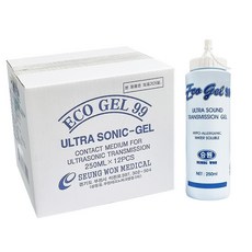 승원메디칼 에코젤 초음파젤 250mL 블루색(바디용) 1박스 (ECO GEL99), 12개, 초음파젤 250mL(블루색)