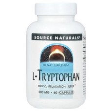 Source Naturals L-Tryptophan 500mg Capsules 소스내추럴스 L-트립토판 500mg 캡슐