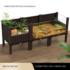 노랑테두리 거북이 사육 탱크 거북이어항 거북이집 거북이수조 3조 120x40cm 표준형, 2개 세트 발판형 + 작은 병, 2개, 1000ml
