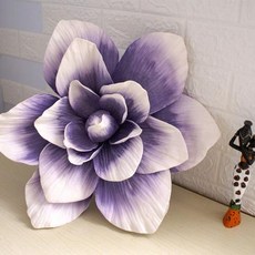 3D 플라워 생일축하 304050cm 인조 대형 목련 폼 웨딩 소품 꽃길 안내 장식, 1개, 6)purple-50cm