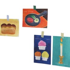 셀러덕 리틀띵 포스트 카드 카페인테리어소품, 06 햄 플래터