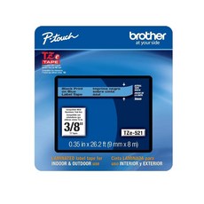 Brother 정품 TZe211~0.6cm 화이트 라벨 테이프에 블랙 프린트 각각: 0.23 in x 26.2 ft (6 mm x 8 m), 오래된 포장, 9mm (0.35인치), 블루 바탕에 블랙