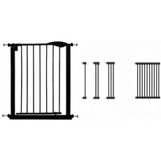 A B SAFE 自動回彈雙向開門寵物安全門欄 (狗柵欄), 黑色, 1個