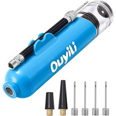 우일리 스포츠 볼 펌프 키트 - 농구공 축구공 등에 완벽한 휴대용 에어 양방향 듀얼 액션 인플레이터 바늘과 유연한 호스가 있는 전문가용 핸드