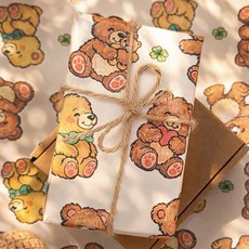 포포샵 선물 종이 포장지, 30개, 해피베어