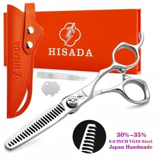 HISADA 헤어 가위 전문 이발소 가위 6.0/6.5/7.0 인치 VG10 소재 CNC gscissors 미용사 도구 세트, 18 30-35