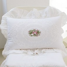 오라이프샵 플라워 레이스 프렌치 쇼파 쿠션커버 45X45cm 30X50cm