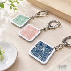 RDM 圖案鑰匙圈, 粉藍色