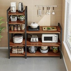 SeekFun 거실 선반 진열장 수납장 스탠드 수납 다용도 책장 시스템 정리대 1000mm 5단, 블랙/Black