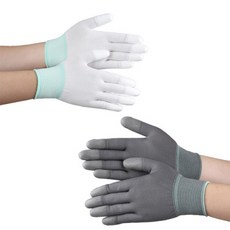 MK 탑피트 코팅장갑 PU 손끝코팅 작업장갑 손가락코팅 10켤레(개) 회색 화이트, 탑피트(흰색) XS, 10개