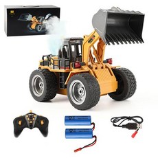 HUINA 1620 118 RC 불도저 합금 트랙터 모델 2.4G RC 크롤러 무선 조종 자동차 트럭 엔지니어링 자동차 남자아이 장난감 선물, 3)1620 2B