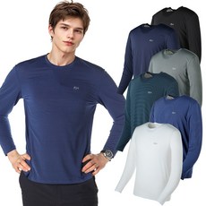 1+1 여름 남성 냉감 라운드 쿨 아이스 긴팔 티셔츠 스판 작업복 등산티