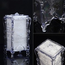 럭셔리 화장솜 보관 케이스 뷰티용품 화장솜통 화장대정리함, 2개, 200ml