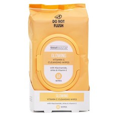 Global Beauty Care Cucumber 메이크업 리무버 물티슈 - 민감한 피부를 위한 부드러운 데일리 페이셜 클렌징 수분 공급 및 진정 방수 제거 여행 친화적 120, 빛나는, 60개입(1개)