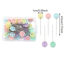 재봉 미싱 50/100Pcs 양재 핀 자수 패치 워크 도구 고정 버튼 바느질 위치 DIY 액세서리, 50Pcs, [00] Light Button