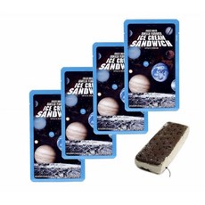 LuvyDuvy 우주비행사 우주식량 동결건조 프리즈 드라이 바닐라 아이스크림, 32g, 4개