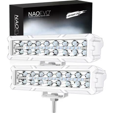 NAOEVO 트럭 ATV 골프 카트용 LED 조명 해양 라이트 바 스팟 플러드 폰툰 도크 6 인치 50W 4000LM, 01 Blue