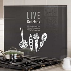 주방 꾸미기 벽면 아트글라스 보드 900x680 아트보드, 딜리셔스 주방아트보드 900x680mm, 1개