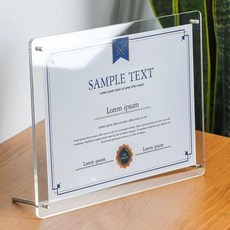 BenF Home POP 꽂이 라운드 메뉴판 전단지 광고 안내문 공지 QR 거치대 카운터 카페 식당 홍보용 아크릴 디스플레이, 1개