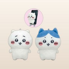 치이카와 Play Charm 스마트폰 스탠드 인형 마스코트 홀더 하치와레, 1개