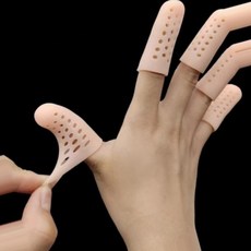 실리콘 손가락 골무 보호 공예 사무용 4P, 1개, 스킨4p