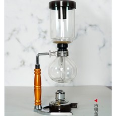 家用玻璃手動虹吸式咖啡壺咖啡器具套裝, 1個, 透明