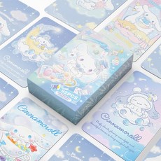 산리오 포토카드 굿즈 LOMO 일러스트 포카 60pcs + 미니 스티커 32pcs, 시나모롤, 1개