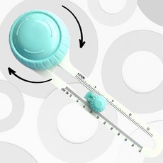 오누원(OnuONE) 원형 컴퍼스 종이커터기 대사이즈, 1개, 아쿠아그린