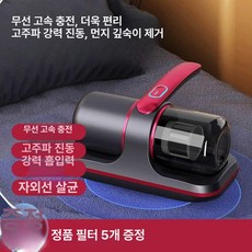 가정용 매트리스제 청소기 소파, 회색 빨강 25000Pa 필터 5개, 기본 모델명/품번