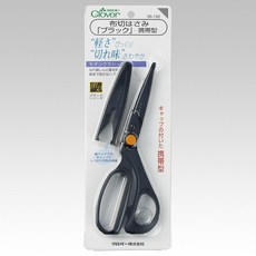 Clover 可樂牌 黑刃布剪刀, 1個, 36-192：21cm 攜帶輕盈型