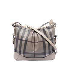 버버리 중고 2000-2017 스모크 체크 코팅 캔버스 하탐 크로스 백