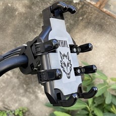 캠쉬 오토바이 핸드폰 거치대, 핸들바 고정형, 1개, 블랙