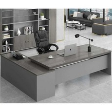 사장 CEO테이블 고급 중역 오피스 임원 책상 데스크, 캐비닛+보스의자 180x80
