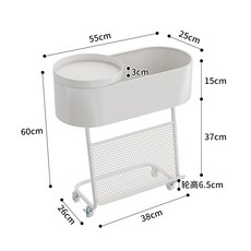 초미니 협탁 탁자 틈새 틈새장 좁은 소형, 조립 완료(발은 직접 설치해야 함), 흰색중간크기[55x55x25바퀴형모델]