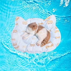 쿨꿀잠 고양이 반려동물 아이스 쿨매트 방석, S, 1개