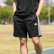 아디다스 검정 3S 레귤러핏 더블니트 쇼츠 JV6992 남성 편한 반바지