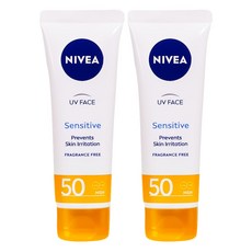 니베아 선 센서티브 페이스 선크림, 50ml, 2개