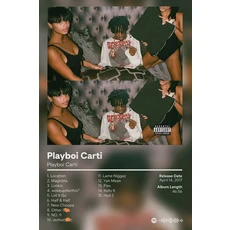 Playboi Carti 음악 앨범 힙합 랩 스타 페인팅 캔버스 Hight 품질 포스터 및 벽 장식 홈, 71) 40X60cm Unframed - 3