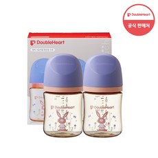 더블하트 모유실감 3세대 PPSU 놀러올래빗 160ml 트윈팩, 2개