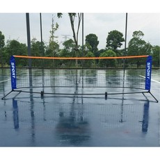 족구연습용품 이동식 미니 테니스 네트 족구네트 휴대용 접이식, 3m 철관테니스대 1세트, 1개