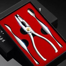蟹八件 不鏽鋼吃蟹工具三件套 禮盒裝, 1個, 禮盒裝3件套