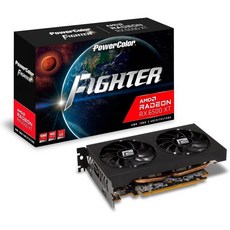 파워컬러 파이터 AMD 라데온 RX 6500 XT 게이밍 그래픽 카드 4GB GDDR6 메모리, 6500 XT 파이터