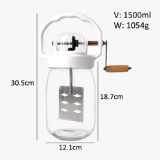 버터메이커 수제 버터 만들기 만드는기계 카니보어 식단 휘퍼 홈메이드 제과제빵 기구, 신형 1500ml