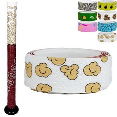 이튼 | 1.10mm 플로우 택 배트 그립 야구 + 소프트볼 팝콘 451016, 초콜릿 칩 쿠키