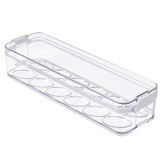 조단앤쥬디 스택커블 에그 스토리지 박스 커버 포함 정리수납함, Transparent, 1개